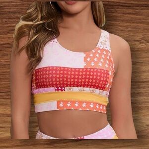 NWT Dipinon Colorful Patchwork Women's Sleepwear Top